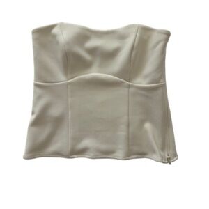 Abercrombie & Fitch Ivory Strapless Top